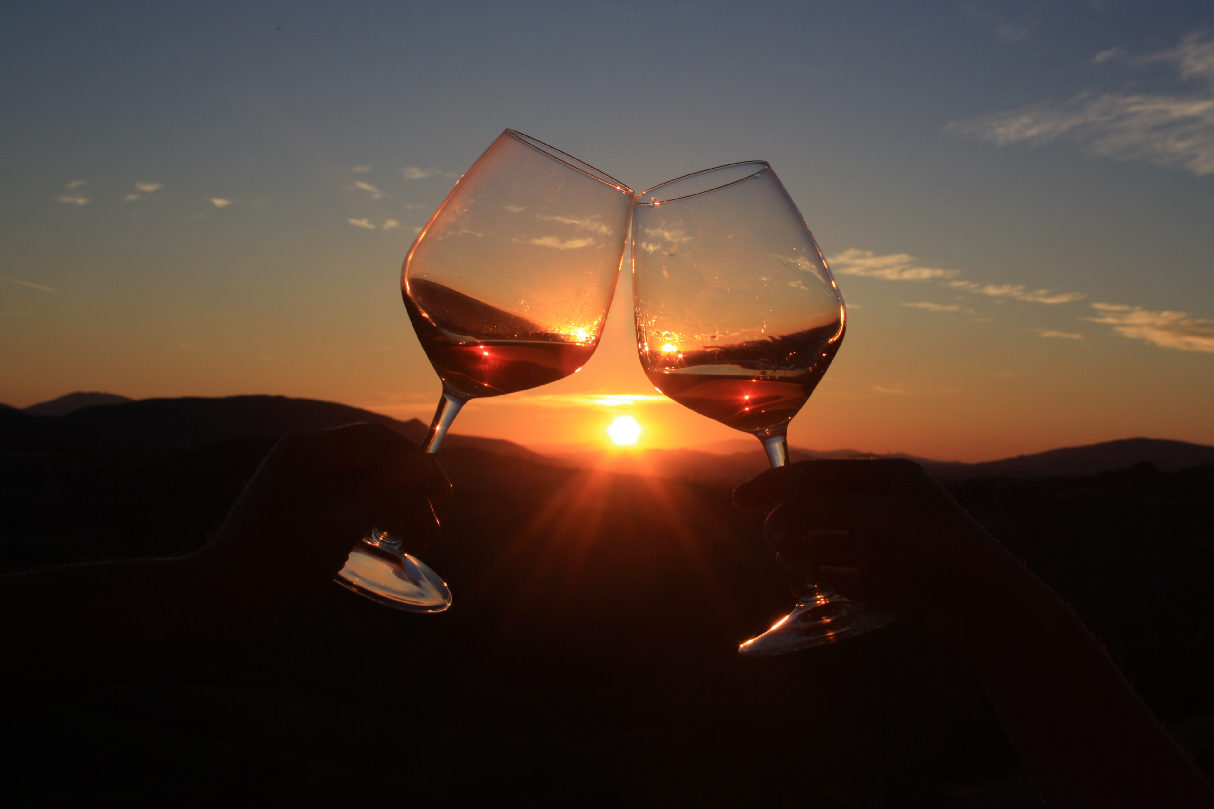 calici al tramonto